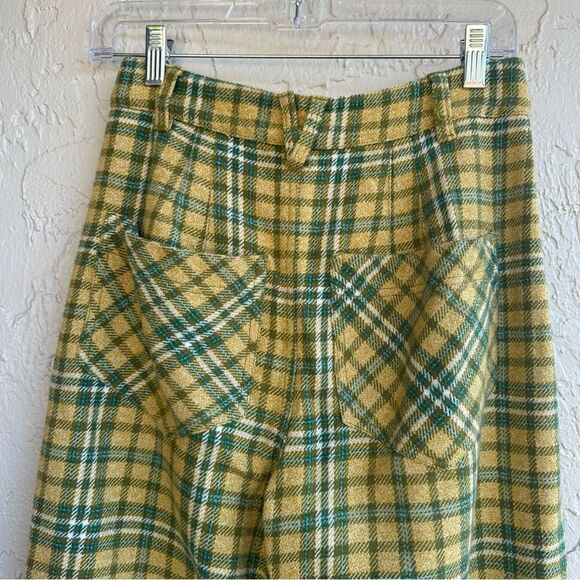 FREE PEOPLE Pants Women  2 Shape Up Trouser Plaid Check Hi Rise Relaxed Fit - Picture 7 of 11